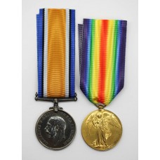 WW1 British War & Victory Medal Pair - Pte. J.H. Dawes, 8th Bn. King's Own Yorkshire Light Infantry