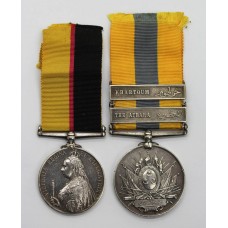 Queen's Sudan & Khedives Sudan (Clasps - The Atbara, Khartoum) Medal Pair - Pte. D. Brannack, 1st Bn. Lincolnshire Regiment