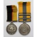 Queen's Sudan & Khedives Sudan (Clasps - The Atbara, Khartoum) Medal Pair - Pte. D. Brannack, 1st Bn. Lincolnshire Regiment