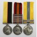 Queen's Sudan, QSA (Clasps - Belmont, Modder River, Relief of Kimberley, Paardeberg, Driefontein) and Khedives Sudan (Clasp - Khartoum) Medal Group of Three - Pte. J. Allison, Northumberland Fusiliers