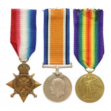 WW1 1914-15 Star Medal Trio - Pte. F. Bishop, Manchester Regiment