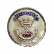 Somerset Light Infantry Mother of Pearl and Silver Rim Sweetheart Brooch
