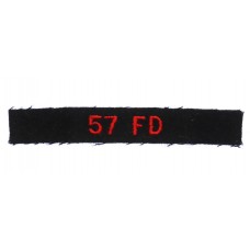 57th Field Battery Royal Canadian Artillery (57FD) Cloth Shoulder