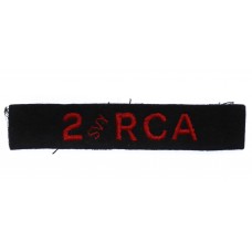 2nd Survey Regiment Royal Canadian Artillery (2 SVY RCA) Cloth Shoulder Title