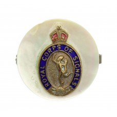 WW2 Royal Corps of Signals Sweetheart Brooch