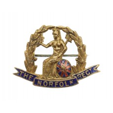 WW1 Norfolk Regiment Enamelled Sweetheart Brooch