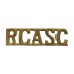 Royal Canadian Army Service Corps (R.C.A.S.C.) Shoulder Title