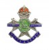 Notts & Derby Regiment Sterling Silver & Enamel Sweetheart Brooch - King's Crown