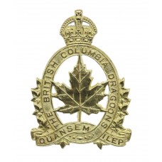 Canadian British Columbia Dragoons Cap Badge - King's Crown