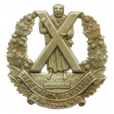 Canadian The Cameron Highlanders of Ottawa (M.G.) Cap Badge