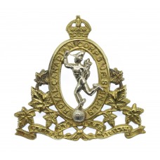 Royal Canadian Corps of Signals Cap Badge - King's Crown