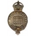 Queen's Westminster Rifle Volunteers Pouch  Badge - King's Crown