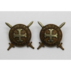 Pair of Welbeck College O.T.C. Collar Badges