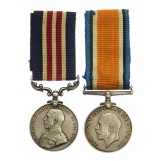 WW1 Military Medal and British War Medal - Pte. C.W. Lockwood, 7th Bn. King's Own Yorkshire Light Infantry - Wounded