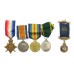 WW1 1914-15 Star Trio, Territorial Force Efficiency Medal and RAOB Medal Group - W.O.II. F. Tofield, 5th Bn. King's Own Yorkshire Light Infantry