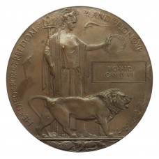 WW1 Memorial Plaque (Death Penny) - Richard Canavan