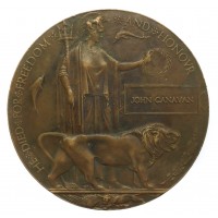 WW1 Memorial Plaque (Death Penny) - John Canavan
