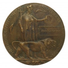 WW1 Memorial Plaque (Death Penny) - John Canavan