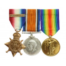 WW1 1914 Mons Star and Bar Medal Trio - Pte. T.W. Payne, West Yorkshire Regiment
