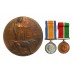 WW1 Mercantile Marine Medal Pair and Memorial Plaque - Mess Room Steward John William Middleton, S.S. Romeo