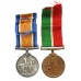 WW1 Mercantile Marine Medal Pair and Memorial Plaque - Mess Room Steward John William Middleton, S.S. Romeo