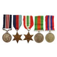 WW2 Military Medal (Immediate Award) Group of Five - Fsr. W. Carson, Royal Scots Fusiliers (Recommended for the D.C.M.)