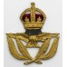 Royal Air Force (R.A.F.) Warrant Officer's Cap Badge - King's Crown