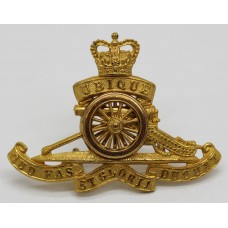 Royal Artillery Officer's Dress Cap Badge - Queen's Crown