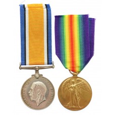 WW1 British War & Victory Medal Pair - Sjt. A.E. Hogg, Royal Sussex Regiment