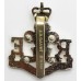 Royal Monmouthshire Royal Engineers Anodised (Staybrite) Cap Badge - Queen's Crown