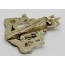 Royal Monmouthshire Royal Engineers Anodised (Staybrite) Cap Badge - Queen's Crown