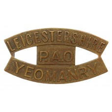 Scarce Leicestershire Yeomanry (LEICESTERSHIRE/P.A.O./YEOMANRY) Shoulder Title (c.1952-57)