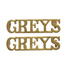 Pair of Royal Scots Greys (GREYS) Shoulder Titles