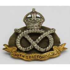 South Staffordshire Regiment Officer's Cap Badge - King's Crown