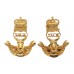 Pair of Canadian South Alberta Light Horse (S.A.L.H.) Collar Badges - Queen's Crown