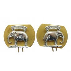 Pair of Queen's Own Highlanders (Seaforth & Cameron) Anodised (Staybrite) Collar Badges