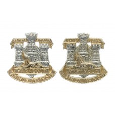 Pair of Devon & Dorset Regiment Anodised (Staybrite) Collar Badges