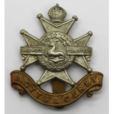 Notts & Derby Regiment (Sherwood Foresters) Cap Badge - King's Crown