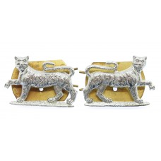 Pair of Gordon Highlanders Anodised (Staybrite) Collar Badges