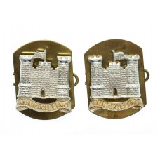 Pair of 5th Royal Inniskilling Dragoons Guards Anodised (Staybrite) Collar Badges