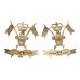 Pair of 9th/12th Royal Lancers Anodised (Staybrite) Collar Badges