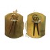 Pair of Queen's Royal Irish Hussars Anodised (Staybrite) Collar Badges