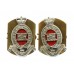 Pair of Royal Horse Artillery (R.H.A.) Anodised (Staybrite) Collar Badges