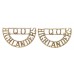 Pair of Queen's Own Highlanders (Q.O./HIGHLANDERS) Anodised (Staybrite) Shoulder Titles
