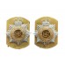 Pair of Royal Corps of Transport (R.C.T.) Anodised (Staybrite) Collar Badges