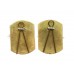 Pair of Royal Corps of Transport (R.C.T.) Anodised (Staybrite) Collar Badges