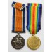 WW1 British War & Victory Medal Pair - Pte. W.J.S. Burrows, Army Service Corps
