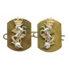 Pair of Royal Electrical & Mechanical Engineers (R.E.M.E.) Anodised (Staybrite) Collar Badges