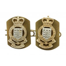 Pair of Royal Army Ordnance Corps (R.A.O.C.) Anodised (Staybrite) Collar Badges