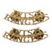 Pair of Royal Irish Rangers (IRISH/RANGERS) Anodised (Staybrite) Shoulder Titles